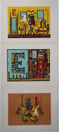 Guy Harloff "Le boudoir de Wanda" 1974
sei litografie a colori
cm 48x63 cad
Tutt