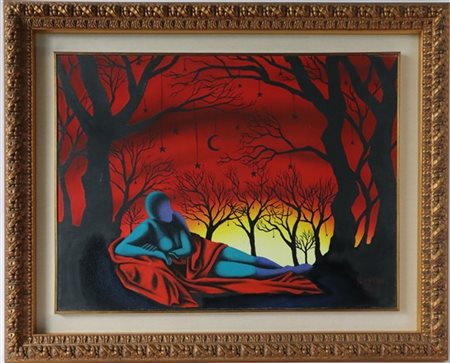 Kostabi Mark "Dark Stars" 2001
acrilico su tela
cm 45x60
firmato e datato in bas