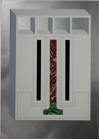 Lucio Del Pezzo "Pavimento" 1986
serigrafia a colori
cm 69,5x50
Firmata e numera