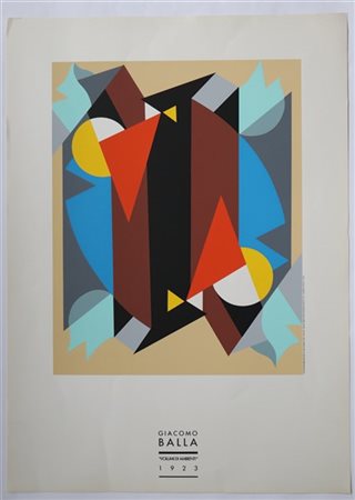 Giacomo Balla "Volumi di ambienti" 
serigrafia a colori
cm 100x70
Stampata da SE