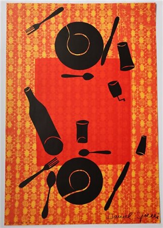 Daniel Spoerri "Senza titolo" 1976
litografia a colori
cm 100x68,5
Firmata e num