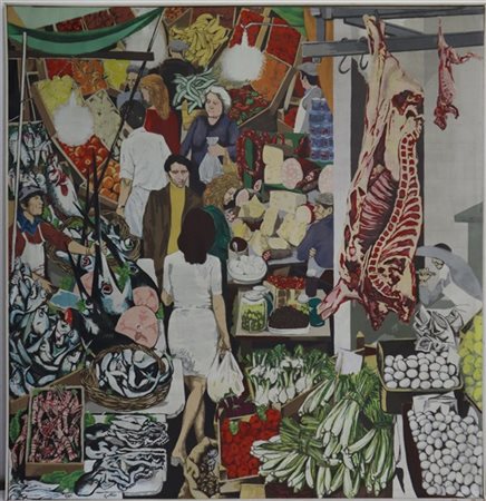 Renato Guttuso "La Vucciria" 
serigrafia su tela
cm 163x158
firmata e numerata 8