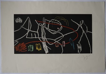 Joan Miró "Gravures Pour une exposition" 1973
acquaforte e acquatinta a colori
(