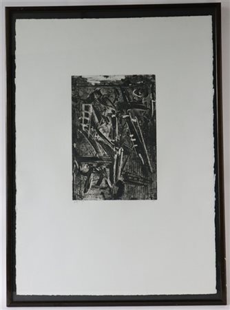 Emilio Vedova "Senza titolo" 1971-73
acquaforte
(lastra cm 32x21,5; foglio cm 70