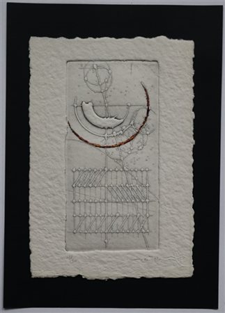 Walter Valentini "Forma del tempo" 1990
calcografia e acquaforte
cm 23,5x16
Firm