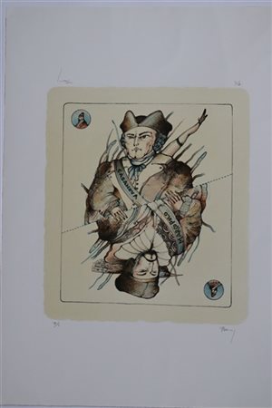 Angelo Foong "Carte" 1981
litografia a colori
cm 69x50
Firmata e numerata F/C in