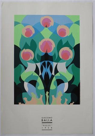 Giacomo Balla "Rose" 
serigrafia a colori
cm 100x70
Stampata da SERI-ARTE, Berga