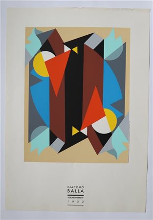 Giacomo Balla "Petunie", "Zinnie", "Volumi di ambienti", "Rose" 
4 serigrafie a