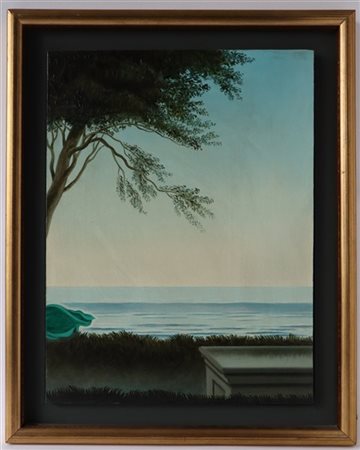 Paolo Collini "Visione in una mattina malinconica" 1990
olio su tela
cm 40x30
fi