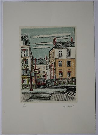 Orfeo Tamburi "Senza titolo" 
litografia a colori
cm 50x35
firmata e numerata 16