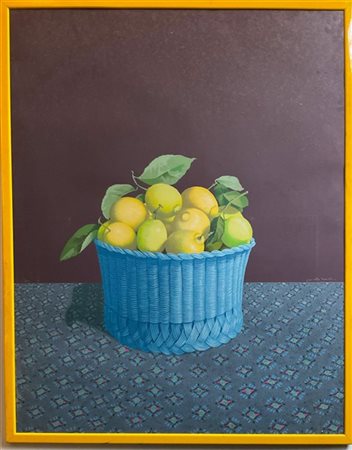 Graziella Marchi "Limoni in un cesto azzurro" 
serigrafia a colori
cm 98x77
firm