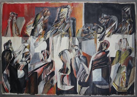 Mario Rossello "Senza titolo" 1965
olio su tela
cm 246x350
Firmato e datato 65 i