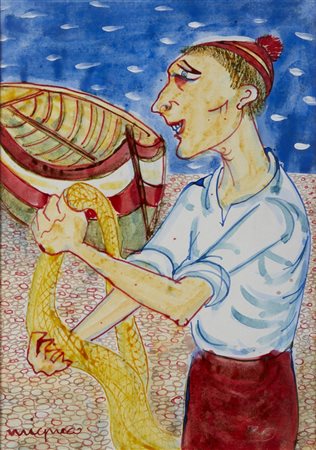 MIGNECO GIUSEPPE (1908 - 1997) - Pescatore.