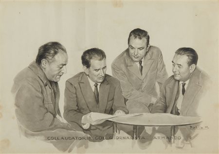 MORBIDUCCI PUBLIO (1889 - 1963) - Collaudatori col giornalista Armando.