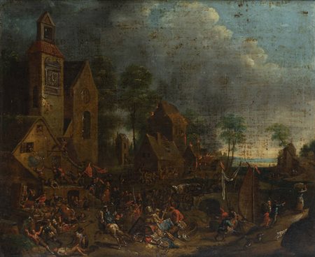 BOUT PIETER  JANS  (ambito di)<BR>Bruxelles 1658 - 1719<BR>"Battaglia"