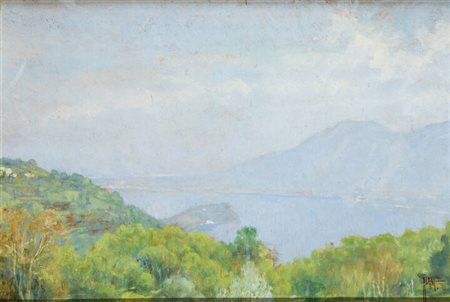GIOVANNI GIANI<BR>Torino 1866 - 1937<BR>"Lago di Como - Bellagio"
