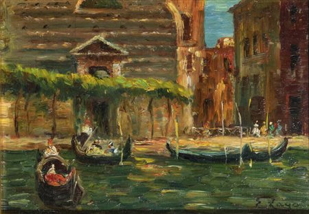 ERMA ZAGO<BR>Bovolone (VR) 1880 - 1942 Milano<BR>"Veduta di  Venezia"