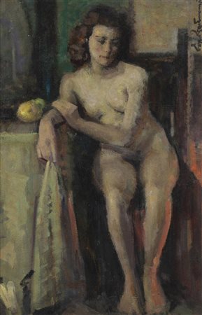 VENANZIO ZOLLA<BR>Colchester (Regno Unito) 1880 - 1961 Torino<BR>"Nuda" anni '940