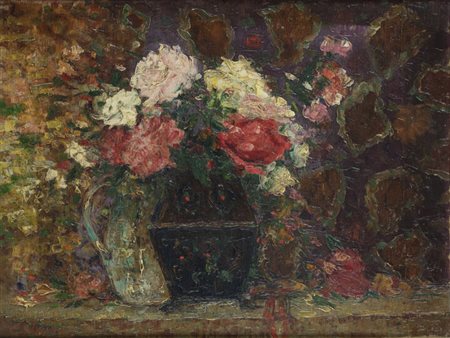 ALESSANDRO LUPO<BR>Torino 1876 - 1953<BR>"Vasi di fiori"