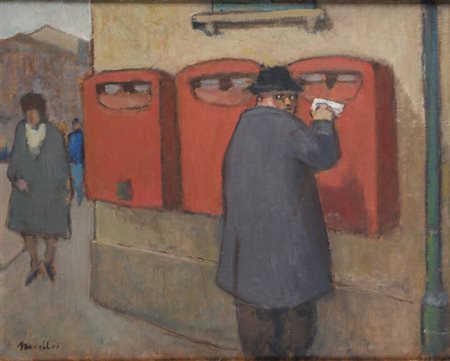 GIUSEPPE NOVELLO<BR>Codogno 1897- 1988<BR>"La lettera anonima" 1983