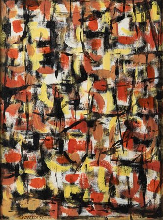 PIERO DORAZIO<BR>Roma 1927 - 2005 Todi (PG)<BR>"Rumori mattutini" 1957