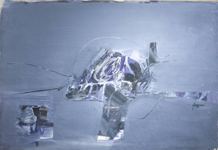 PIERO RUGGERI<BR>Torino 1930 - 2009<BR>"Paesaggio grigio" 1962