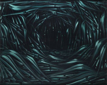 CESARE PEVERELLI<BR>Milano 1922 - 2000<BR>"Campi di canne"