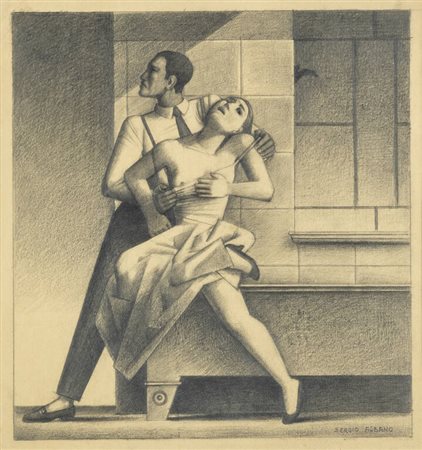 SERGIO ALBANO<BR>Torino 1939 - 2008<BR>"Tango" 1988