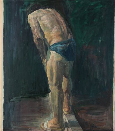 GIOVANNI LA COGNATA<BR>Comiso (Ragusa) 1954<BR>"Figura notturna"