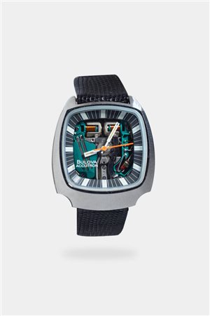 BULOVA<BR>Mod. “Accutron Spaceview 100 th Anniversary“, anni '70
