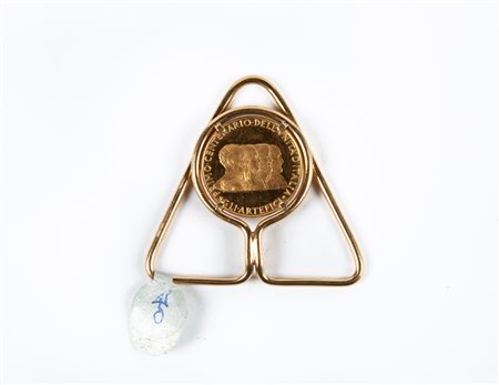  
Fermasoldi con moneta commemorativa 
 