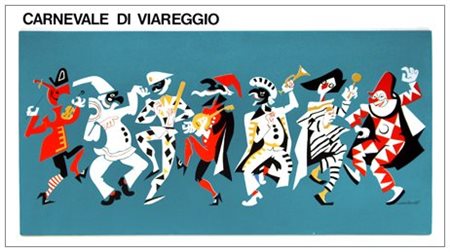 UBERTO BONETTI Viareggio 1909 – Viareggio 1993 Carnevale di Viareggio Olio su...