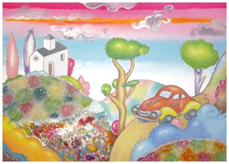 LUCA ALINARI Firenze 1943 Senza titolo Olio e resine su tela tesa su tavola...