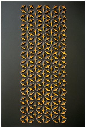 GIANLUCA PIACCIONE Taranto 1971 Yellow Grate Acrilico su doppia tela tesa su...