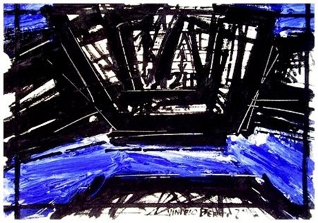 VINICIO BERTI Firenze 1921 – Firenze 1991 2H 1979 Pittura su tela cartonata...