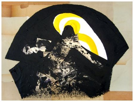 ARTURO CARMASSI Lucca 1925 Senza titolo 1976 Olio, t.m. e collage su tela 50...