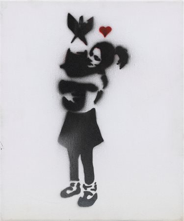 Banksy, Hugger bomb (Dismal canvas), 2015