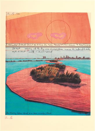 Christo, Surrounded Islands, Project for Biscayne Bay, Miami, Florida, 2003