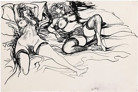 RENATO GUTTUSO, STUDIO DI NUDI
