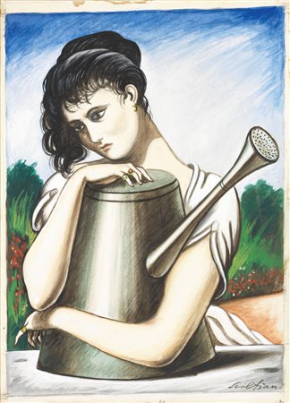 Gregorio Sciltian, Ragazza con annaffiatoio