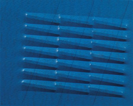 Agostino Bonalumi, Blu, 1987