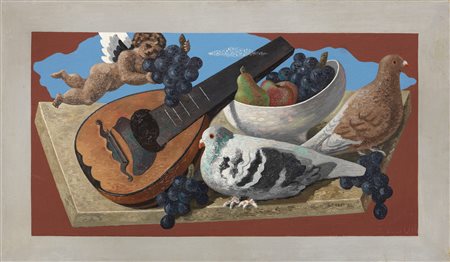 Gino Severini, Nature morte aux pigeons (L'ange pourvoyeur), 1930 ca.