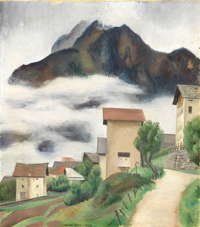 Ubaldo Oppi, Nuvole in montagna, 1926