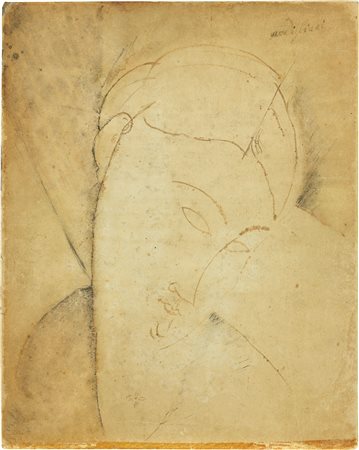 Amedeo Modigliani, Portrait de femme au pendentif (Portrait de femme au chignon), 1915