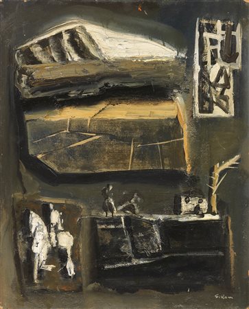 Mario Sironi, Composizione con cavallino bianco, 1948-50