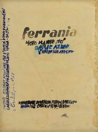 EMILIO PRINI
Senza titolo (busta "Ferrania"), 1968
