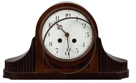 orologio a carica manuale in legno cm 24x40x13 note: meccanismo da restaurare