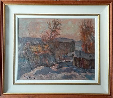 Marulli Egidio (1915-1976) - Paesaggio - olio su tela cm.40x50 firmato in...