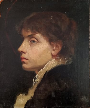 Gordigiani Michele (1835-1909) (Attr.) - Ritratto - olio su faesite...