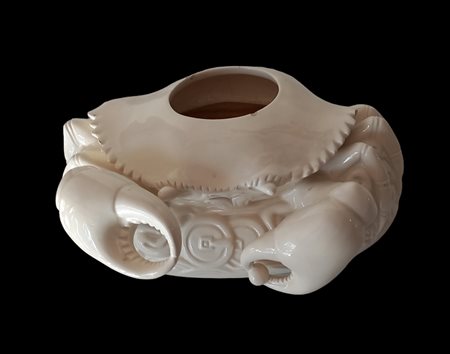 Grande recipiente vintage in ceramica a forma di granchio cm.28x18 h.cm.11 -...